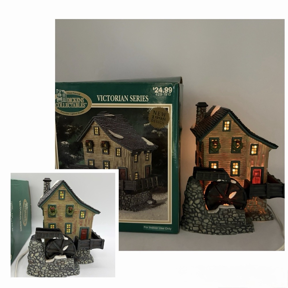 VTG LE 1998 Dickens Collectables Victorian Series Porcelain Water Wheel 429-1910